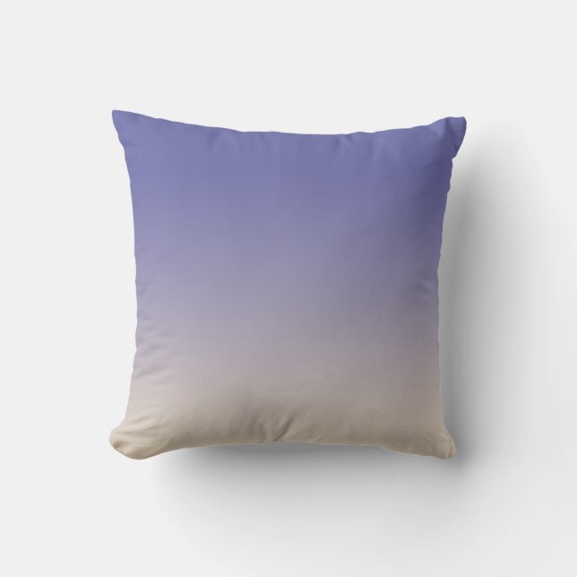 Coussin Teinture Ombre Dip Bleu Chic Hors Blanc (Recto)