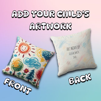 Coussin Téléchargez l'oeuvre de votre enfant à cet oreille