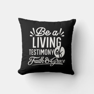 Coussin Témoignage de vie spirituelle Citation de foi et d