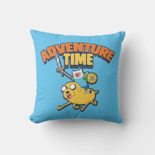 Coussin Temps d'aventure   Finn Riding Jake