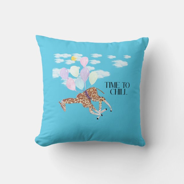 Coussin Temps de la girafe pour se refroidir (Recto)