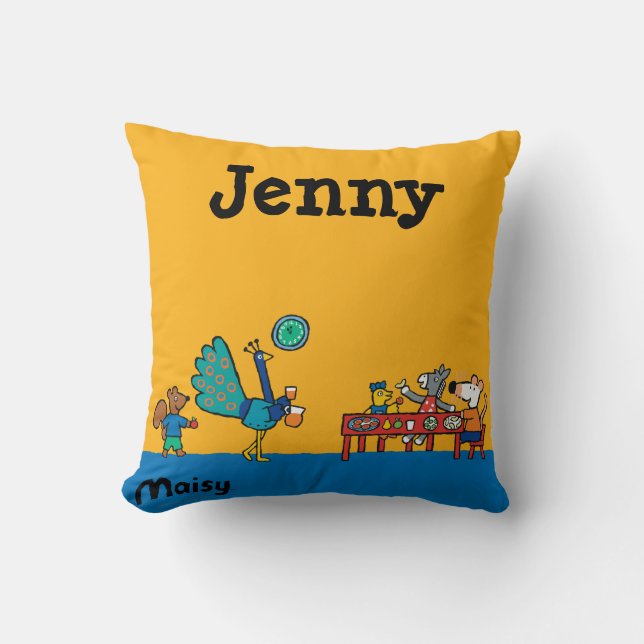 Coussin Temps préscolaire de Maisy et de casse-croûte (Recto)