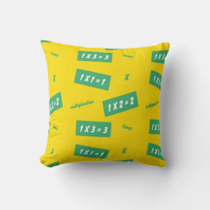 Coussin Temps un apprentissage jaune