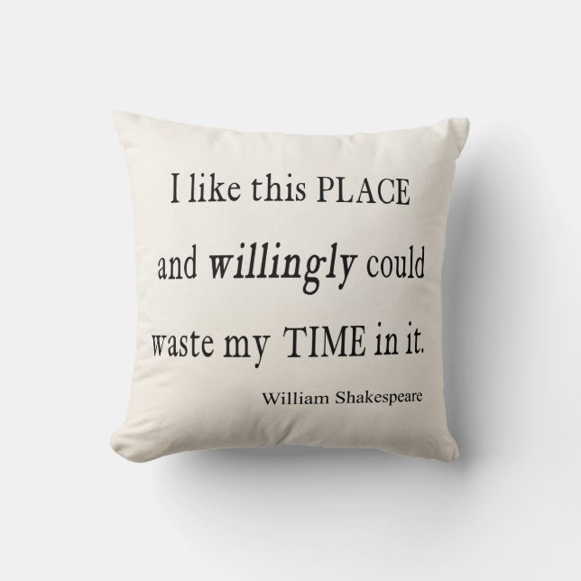 Coussin Temps volontairement de rebut cette citation de (Recto)
