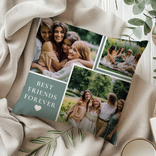 Coussin Tendance 4 Photo & Citation Meilleure Amie Amies p