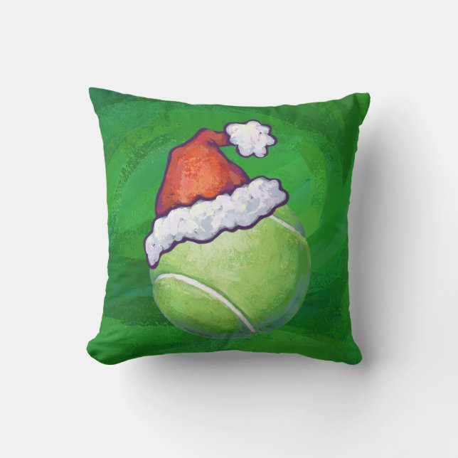 Coussin Tennis Ball Christmas Green (Recto)
