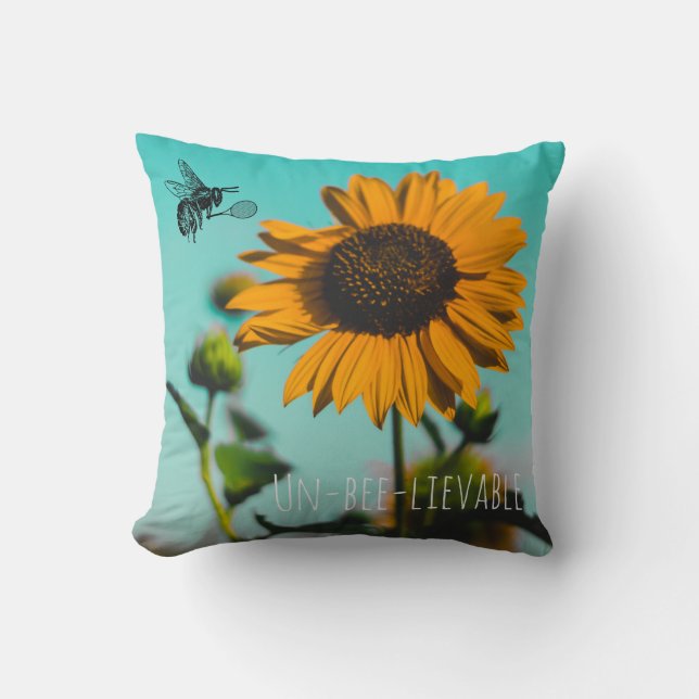 Coussin Tennis Bee Tournesol (Recto)
