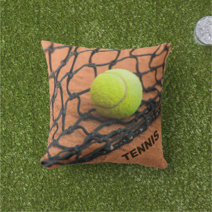 Coussin Tennis de texte personnalisé
