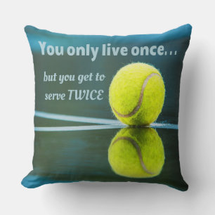Coussin Tennis en direct une fois sept fois, Tennis Ball, 