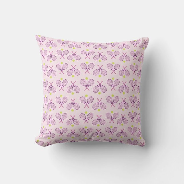 Coussin Tennis Preppy Purple (Recto)