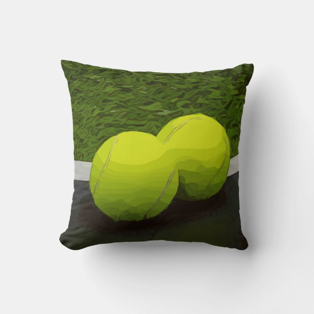Coussin Tennis sur pelouse (Recto)