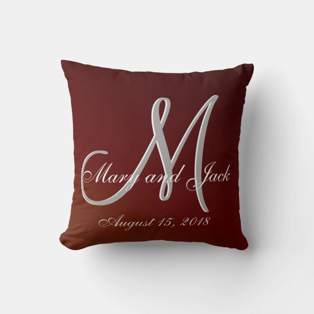 Coussin Terme 3d Monogramme rouge (Recto)