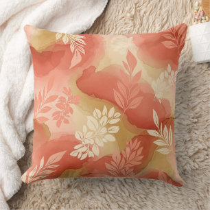 Coussin Terracotta Botanique - Floral Terreux Chaud