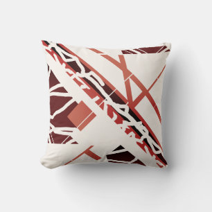 Coussin Terracotta Rouge Brown incliné Design sur blanc ca