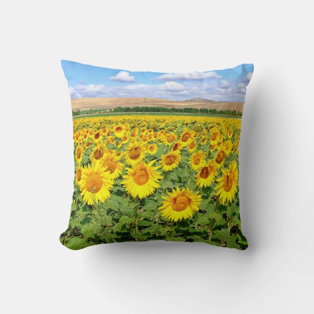 Coussin Terrain de tournesol (Recto)