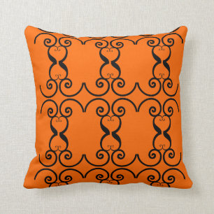 Coussin Terre cuite et noir