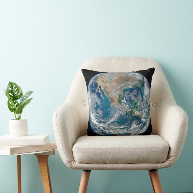 Coussin Terre Pleine Montrant L'Amérique Du Nord Et Le Mex (Chaise)