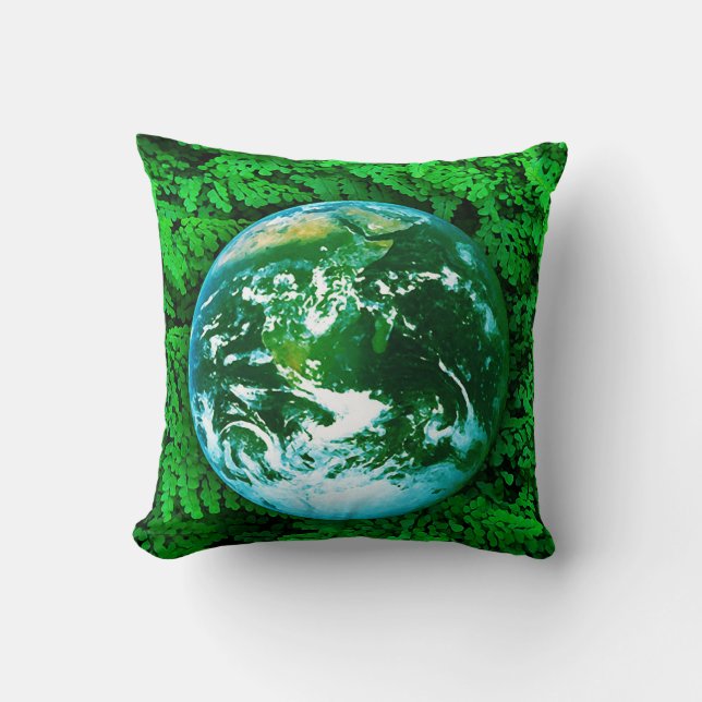 Coussin Terre verte - conscience écologique (Recto)