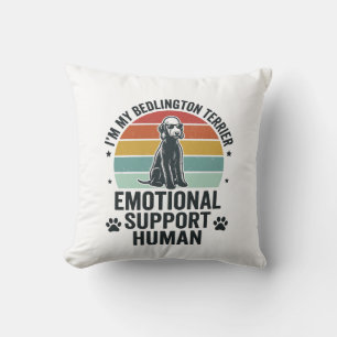 Coussin Terrier de Bedlington Soutien Émotionnel Humain Vi