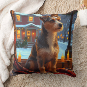 Coussin Tervier Australien avec lumières de Noël pour les