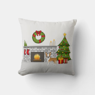 Coussin Tervueren Boston Terrier Dans Une Salle De Noël Fe