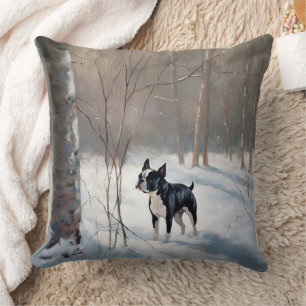 Coussin Tervueren de Boston Laissez-le neiger Noël