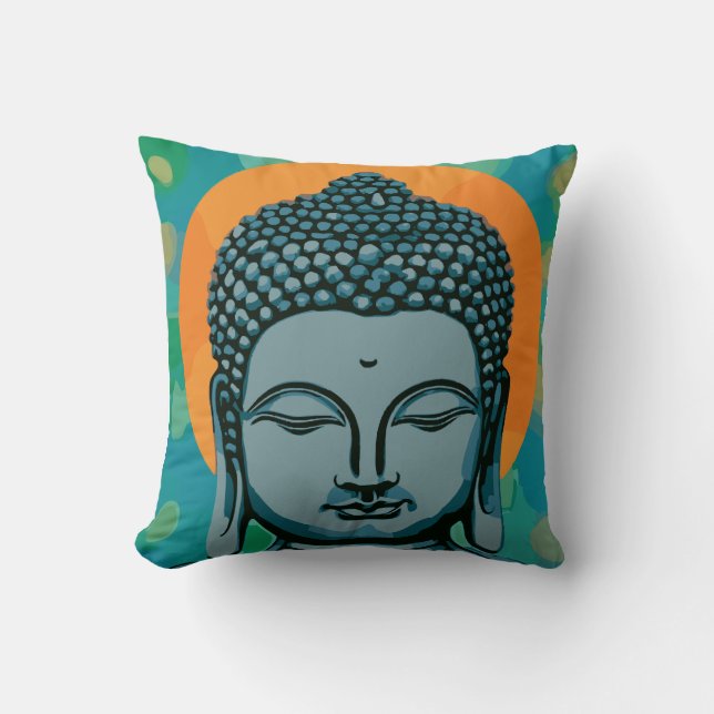 Coussin Tête de bouddha zen (Recto)