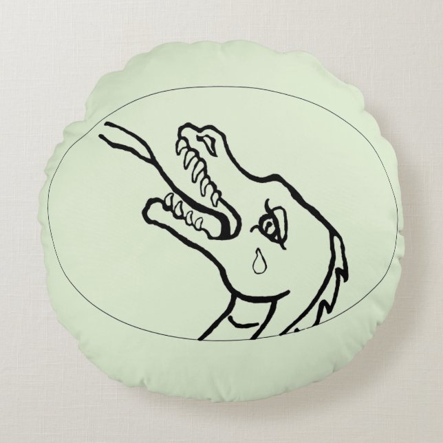 Coussin - Tête de dragon à couleur (Devant)