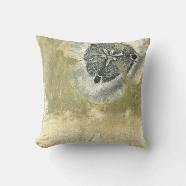 Coussin Tête de fleurs Abstraite de texture laquée (Recto)