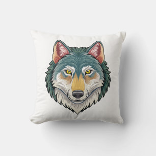 Coussin Tête de loup de face