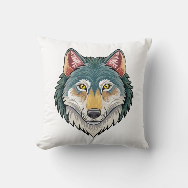 Coussin Tête de loup de face (Recto)