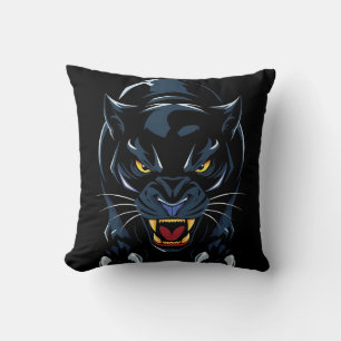 Coussin Tête de panthère noire