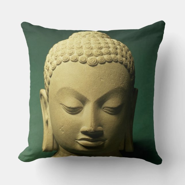 Coussin Tête du Bouddha, Sarnath (grès) (Recto)