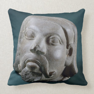 Coussin Tête polie de grès d'un étranger, Sarnath, 3èm