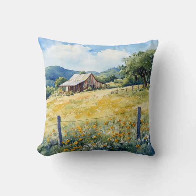 Coussin Texas Hill Country (Recto)