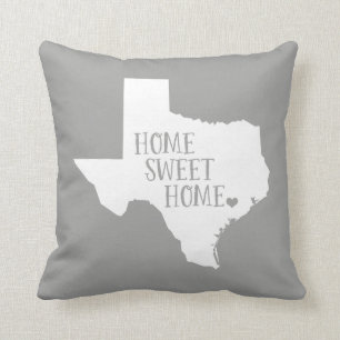 Coussin Texas Home Sweet Home État Jeu d'oreiller