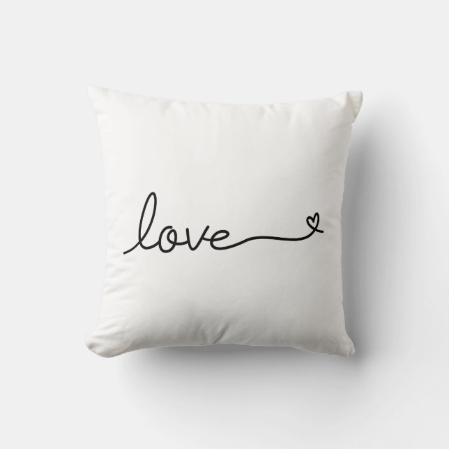 Coussin Texte d'amour de calligraphie avec la Saint-Valent (Recto)