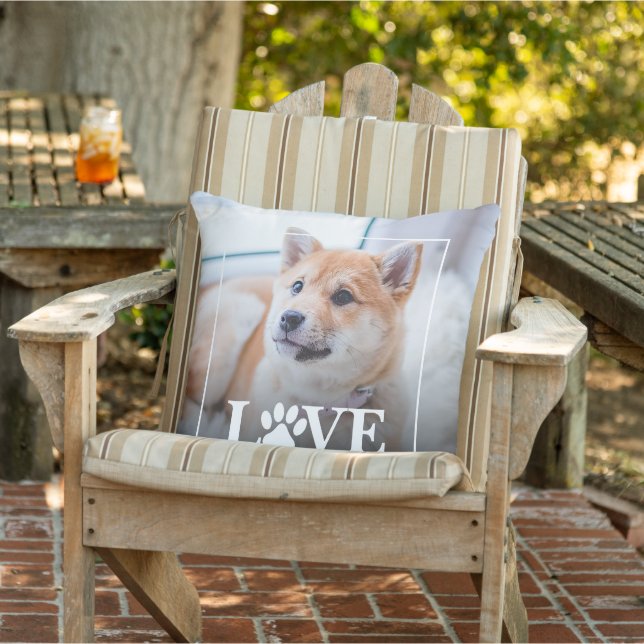 Coussin Texte de devis personnalisé d'amour photo (Chaise)