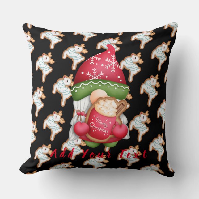 Coussin Texte et couleur de la Personnaliser de givre de c (Recto)