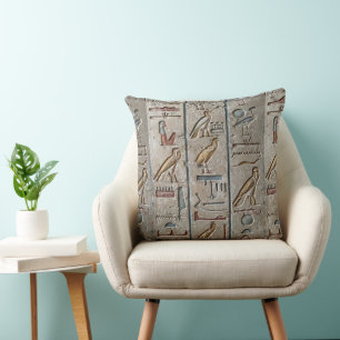 Coussin Texte gravé en langue Égypte antique Hiéroglyphe