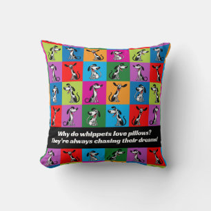 Coussin Texte personnalisable Whippet Whimsy Cosy