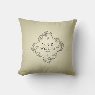 Coussin Texte personnalisé élégant minimaliste