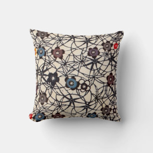 Coussin Textile japonais Kimono vintage (Bingata)