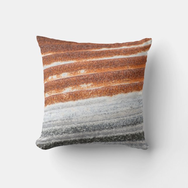 Coussin Texture ancienne surface de zinc rouillé (Recto)