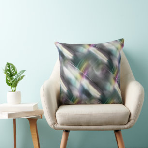 Coussin Texture argentée aux couleurs chrome et numérique 