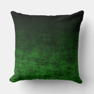Coussin Texture de dégradé vert noir et émeraude