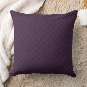 Coussin Texture de diamant de prune