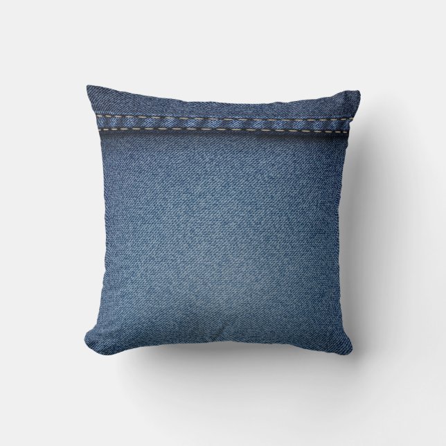 Coussin Texture de jeans en denim (Recto)