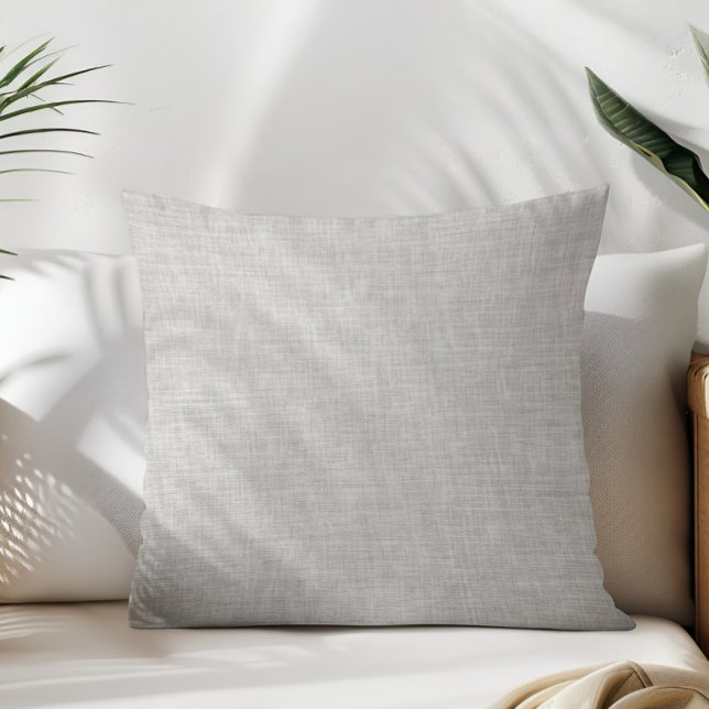Coussin Texture de lin d'hiver gelé en argent (Créateur téléchargé)