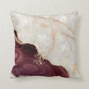 Coussin Texture de pierre de marbre de Bourgogne crème ten
